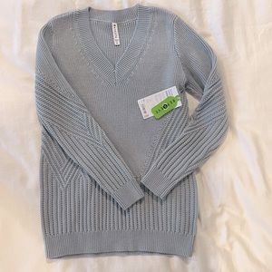Athleta Teton V-Neck Sweater - blue - XS